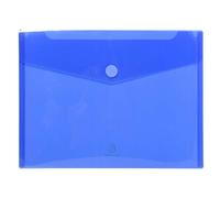 Exacompta - Réf. 56420E - Sachet de 5 pochettes enveloppes fermeture scratch et rabat - En PP souple - Format à classer A4 - 5 couleurs assorties : bleu, incolore, rouge, vert anis, violet