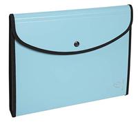 Exacompta - Réf. 56660E - 1 trieur folio Aquarel - livré avec un porte bloc et un bloc papier - 1 compartiment renforcé pour tablette - 6 compartiments - dim 33x25,5 cm - pour A4 - couleurs aléatoires