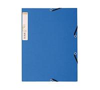 Exacompta - Réf. 56982E - 1 chemise à élastiques Forever - pochette 3 rabats - en carte bicolore recyclée 380 g/m2 - dimensions 24 x 32 cm pour documents au format A4 - couleur bleu clair