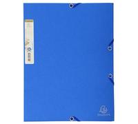 Exacompta - Réf. 56982E - Carton de 25 chemises à élastiques Forever - pochettes 3 rabats - en carte bicolore recyclée 380 g/m2 - dimensions 24 x 32 cm pour documents au format A4 - bleu clair