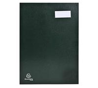 Exacompta - Réf. 57023E - 1 parapheur direction - dos à soufflets toilé - porte-étiquette - couverture plastifiée - 20 compartiments en carte rose avec 3 perforations - 24x35 cm - couleur vert