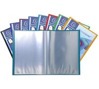 Exacompta - Réf. 5720E - Carton de 20 Protège-documents Kreacover Chromaline - 20 pochettes cristal lisse - 40 vues - pour A4 - dim 24 x 32 cm - couverture en polypro semi-rigide - couleurs assorties