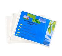 Exacompta - Réf. 5734E - Sachet de 20 pochettes perforées avec coins biseautés concues pour classeur Exactive réf 56034E - en PP lisse 5,5/100e - Format à classer A4 - Horizontal - Cristal