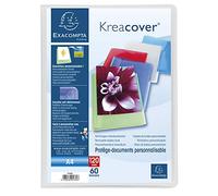 Exacompta Protège-documents Kreacover Chromaline 60 pochettes cristal lisse (120 vues) A4 5 couleurs