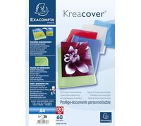 Exacompta - Réf, 5769E - Paquet de 5 Protège-Documents Kreacover Chromaline - 60 Pochettes Cristal Lisse - 120 Vues - pour A4 - Dim 24 x 32cm - Couverture en Polypro Semi-Rigide - 5 Couleurs Assorties