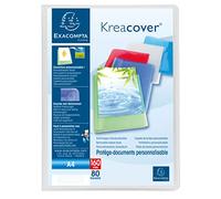 Exacompta Protège‑documents Kreacover Chromaline 160 vues A4 polypro semi‑rigide incolore