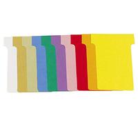 Exacompta Fiches en T N°1,5 45 x 53 mm – 1000 fiches – couleurs assorties