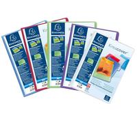Exacompta - Réf. 5799E - Carton de 8 Protège-documents Kreacover Chromaline - 100 pochettes cristal lisse - 200 vues - A4 - dim 24 x 32 cm - couverture en polypro semi-rigide - couleurs assorties