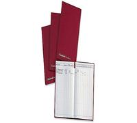 Exacompta - Réf 58/27Z - Guildhall - Carnet de comptes Headliner 298 x 305 mm, 27 colonnes de trésorerie, 80 pages, couverture rigide en vinyle bordeaux, cousue traditionnellement