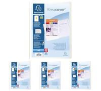Exacompta - Réf. 58209E - 1 Protège-documents personnalisable Kreacover Chromaline - 20 pochettes cristal lisse - 40 vues - pour A4 - dim 24 x 32cm - couverture en polypro rigide - couleur blanc