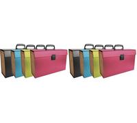 Exacompta - Réf. 58420E - 1 trieur valisette avec poignée Economique - couverture rembordée papier - fermeture par bouton poussoir - 20 compartiments - dim 38,5x25x12cm - couleurs aléatoires