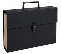 Exacompta Trieur valisette Réf. 58421E – 20 compartiments, fermeture bouton poussoir noir