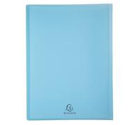 Exacompta - Réf. 5849E - 1 Protège-documents personnalisable Kreacover Pastel - 40 pochettes cristal lisse - 80 vues - pour A4 - dim 24x32cm - couverture en polypro semi-rigide - 5 couleurs aléatoires