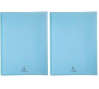 Exacompta - Réf. 5849E - 1 Protège-documents personnalisable Kreacover Pastel - 40 pochettes cristal lisse - 80 vues - pour A4 - dim 24x32cm - couverture en polypro semi-rigide - 5 couleurs aléatoires