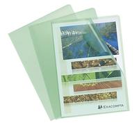 Exacompta - Réf. 58523E - Sachet de 100 pochettes coins - En polypropylène grainé - Epaisseur 12/100ème - Dimensions : 22x31cm - Format à classer A4 - Coloris vert