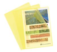 Exacompta - Réf. 58529E - Sachet de 100 pochettes coins - En polypropylène grainé - Epaisseur 12/100ème - Dimensions : 22x31cm - Format à classer A4 - Coloris jaune