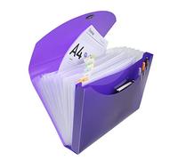 Exacompta - Réf. 58770E - 1 trieur valisette Iderama PP - en polypropylène - fermeture par élastique et bouton - 13 compartiments - dim 33x25cm - pour dossiers 24x32 cm - couleurs aléatoires