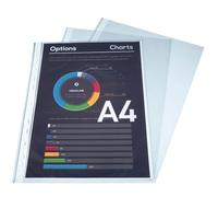 Exacompta - Réf. 59110E - Carton de 500 pochettes perforées Premium en Polypropylène grainé Epaisseur 8/100ème - Perforation universelle 11 trous - Format à classer A4 - Incolore