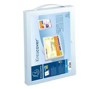 Exacompta - Réf. 5925E - Carton de 10 valisettes à poignée amovible Kreacover - en polypropylène opaque - dimensions 25 x 33 cm - pour format A4 - couleur blanc - livrées montées