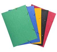 Exacompta - Réf. 59500E - 1 chemise à élastiques pour grand format - pochette 3 rabats - en carte lustrée 600 g/m2 - dimensions 32 x 44 cm pour documents au format A3 - couleur aléatoire