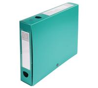 Exacompta - Réf. 59633E - 10 boîtes d'archives à pression en PP opaque - Dos 60 mm - Porte étiquettes sur les 2 faces - Pour format A4 - Dimensions 25 x 33 cm - Couleur vert - livrée à plat
