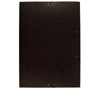 Exacompta - Réf. 59651E - Carton de 10 chemises à élastiques pour grand format - pochette 3 rabats - en carte lustrée 600 g/m2 - dimensions 62 x 44 cm pour documents au format A2 - couleur noir