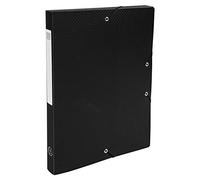 Exacompta - Réf. 59681E - 8 boites de classement avec élastiques Opak - en polypropylène - dos 2,5 cm - dimensions 25 x 33 cm - pour format A4 - couleur noir - livrées montées