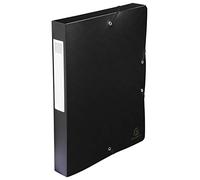 Exacompta - Réf. 59781E - 1 boite de classement avec élastiques Opak - en polypropylène - dos 4 cm - dimensions 25 x 33 cm - pour format A4 - couleur noir - livrée montée