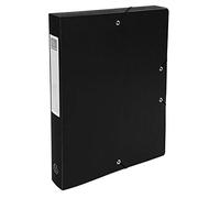 Exacompta - Réf. 59781E - 8 boites de classement avec élastiques Opak - en polypropylène - dos 4 cm - dimensions 25 x 33 cm - pour format A4 - couleur noir - livrées montées