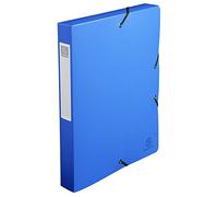 Exacompta - Réf. 59782E - 1 boite de classement avec élastiques Opak - en polypropylène - dos 4 cm - dimensions 25 x 33 cm - pour format A4 - couleur bleu clair - livrée montée