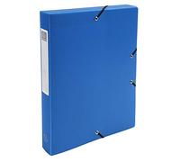 Exacompta - Réf. 59782E - 8 boites de classement avec élastiques Opak - en polypropylène - dos 4 cm - dimensions 25 x 33 cm - pour format A4 - couleur bleu clair - livrées montées