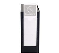Exacompta Boîte d'archives à pression 59831E – Porte-étiquettes 2 faces – Dos 80 mm – A4 – Noir