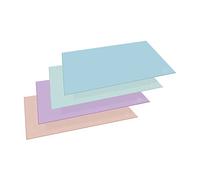 Exacompta - Réf. 60196D - Lot de 8 sous-mains en carton Aquarel - Format Wide grande longueur et courte profondeur - Dimensions 585 x 385 x 5 mm - Couleurs pastel assorties