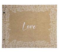 Exacompta - Réf. 60234E - 1 Album photos à vis 40 pages blanches - Format 37x29cm - couverture papier imprimé pelliculage mat KRAFT - capacité de 160 photos