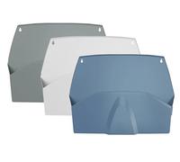 Exacompta - Réf. 611303SETD - Set de 3 trieurs muraux horizontaux AUTENTIK, présentoirs muraux A4, porte-documents, corbeilles murales - Dimensions : P 43,6 x l 39,6 x H 10,2cm - Couleurs assorties