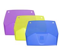 Exacompta - Réf. 611808SETD - Set de 3 trieurs muraux horizontaux CRYSTAL, présentoirs muraux A4, 3 casiers, corbeilles murales - Dimensions du set : P 79 x l 38,2x H 7,2 cm - 3 couleurs assorties