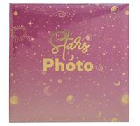 EXACOMPTA - Réf- 62112E - Carton de 2 albums photos à pochettes MOON - 200 photos 10x15cm - 100 pages - format 22,5 x 22 cm - couverture de couleur rose protégée par un protège-cahier en plastique