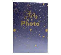 Exacompta - Réf. 62113E - Album photos à pochettes MOON - 300 photos 10x15cm - 100 pages - format 22,5 x 32,5 cm - couverture de couleur bleue protégée par un protège-cahier en plastique