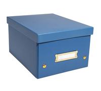 Exacompta - Ref. 62252E - Carton de 5 boîtes de rangement Néo Déco - livrées à plat - faciles à monter grâce aux boutons pression - format A5 - dimensions 20 x 26 x 15 cm - couleur bleu