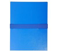 Exacompta Chemise extensible à rabat jusque 13 cm - Fermeture sangle Velcro - Capacité 1000 feuilles A4 - Bleu