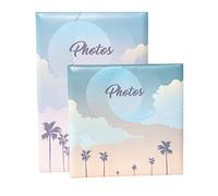 Exacompta - Réf. 62333E - Carton de 6 albums photos à pochettes SUNSET - 300 photos 10 x 15 cm - 100 pages - 22,5 x 32,5 cm - couverture recouverte d'un pelliculage mat - imprimé motifs tendance