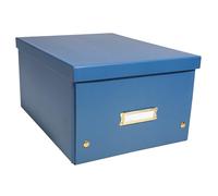 Exacompta Réf. 62352E Boîte Rangement Néo Déco A4 Bleu 27x36x20cm