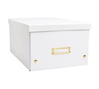 Exacompta Boîte de rangement à plat NeoDeco A4+ en carton Blanc