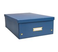 Exacompta – Boîte de rangement en carton Néo Déco A3+ – livrée à plat – Bleu Royal