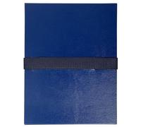 Exacompta Chemise extensible à rabat jusque 13 cm - Fermeture sangle Velcro - Capacité 1000 feuilles A4 - Bleu Foncé