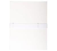 Exacompta - Réf. 631E - Carton de 10 chemises à dos extensible balacron - 1 rabat - fermeture par sangle auto-agrippante/scratch - dimensions 24 x 32 cm - pour documents au format A4 - couleur blanc