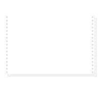 Exacompta - Réf. 63282E - 1000 feuilles de listing autocopiantes blanc 330x8 1/2"" 2plis Bandes Caroll Détachables" - Blanc