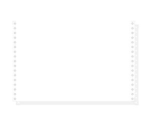 Exacompta - Réf. 63282E - 1000 feuilles de listing autocopiantes blanc 330x8 1/2"" 2plis Bandes Caroll Détachables" - Blanc