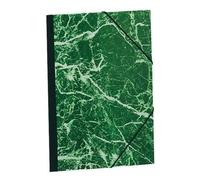 Exacompta - Réf. 632E - 10 cartons à dessin papier marbré verni - avec élastiques - dos toilé - intérieur papier blanc - dimensions 32 x 45 cm - format à classer A3 (297 x 420 mm) - couleur vert