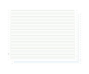 Exacompta - Réf. 63612E - 1000 feuilles de listing zoné vert 380mm x 11 - 2 plis - papier 56g - Bandes Caroll non détachables - Couleurs vert et bleu